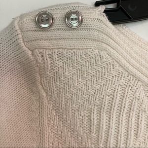 Christopher & Banks cream knit sweater buttons